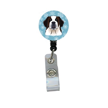 Teacher&Aposs Aid Snowflake Saint Bernard Retractable Badge Reel TE2930034